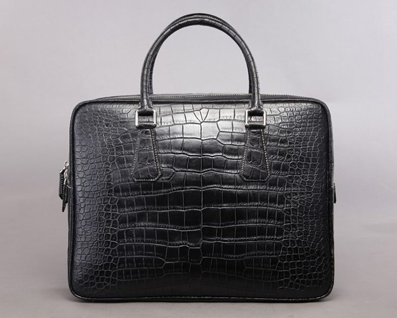 Top luxury men’s briefcase brand-BRUCEGAO alligator briefcase