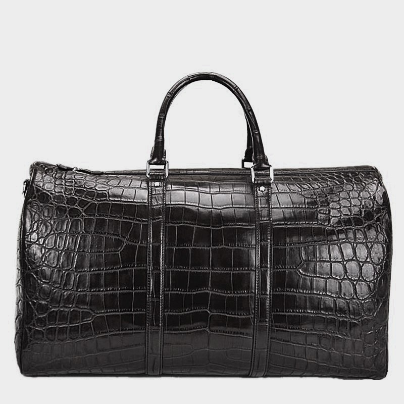 Women's Black Crocodile Leather Handbag Novel