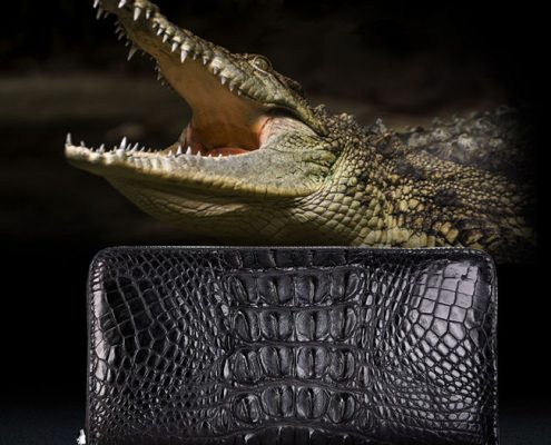 BRUCEGAO's Crocodile Leather Wallet for Men