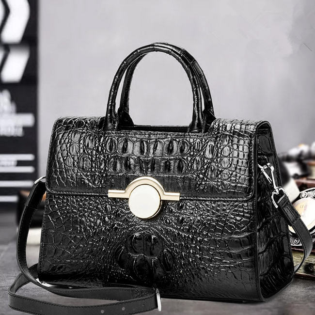 Black Fashion Crocodile Handbag