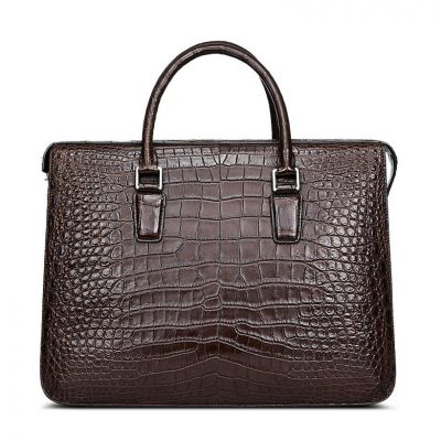 Brown Luxury Alligator Laptop Bag for Men