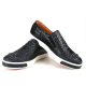 Casual Crocodile Shoes, Black Crocodile Sneakers