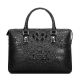 Classic Black Genuine Crocodile Briefcase