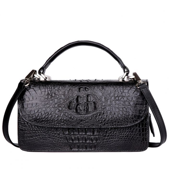 Long Crocodile Pattern Clutch Shoulder Evening Bag