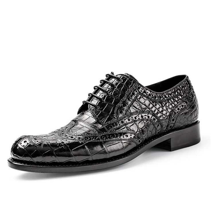 Men's Genuine Alligator Leather Oxford Business Dress Shoes