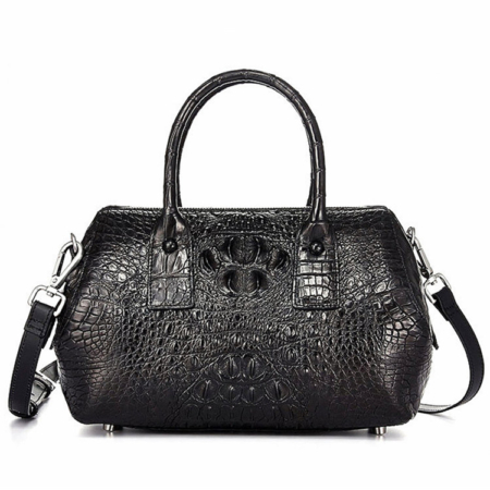 Stylish Crocodile Skin Barrel Bag, Crocodile Cross-body Bag