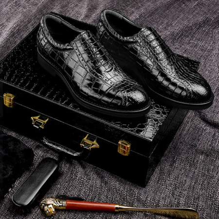 Alligator Leather Dress Formal Shoes-Gift Box-Packaging Details