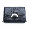 Alligator Leather Purse, Alligator Leather Cross-body Bag-Black