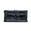 Alligator Leather Purse, Alligator Leather Cross-body Bag-Black-Bottom