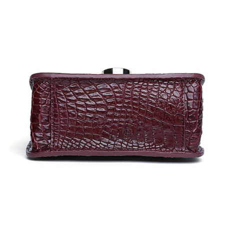 Alligator Leather Purse, Alligator Leather Cross-body Bag-Bottom