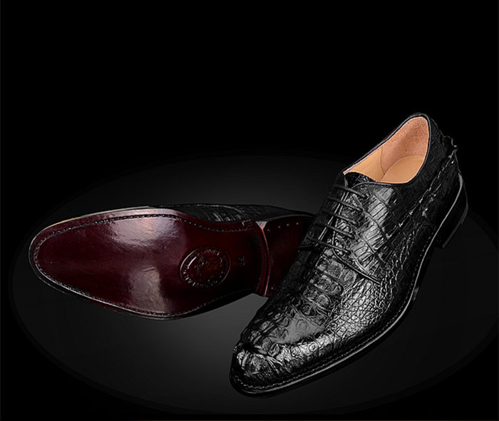 BRUCEGAOs Handmade Crocodile Shoes for Men