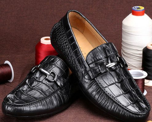 Black Alligator Skin Shoes for sale