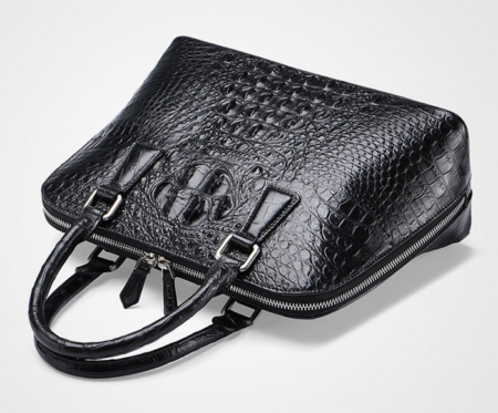 Black Classic Genuine Crocodile Handbag, Shoulder Handbag for Women-Top