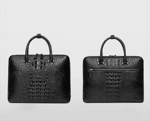 Black Fashion Crocodile Leather Bags for Men