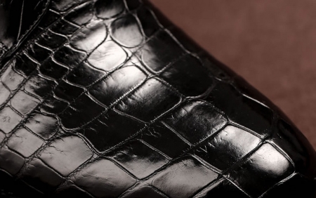 Black Genuine Alligator Boots-Details