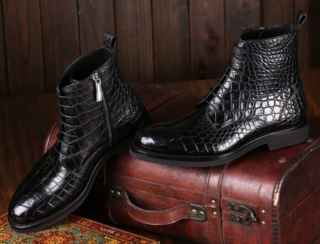 Black Genuine Alligator Boots-Exhibition-1