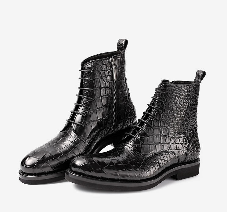 Black Genuine Alligator Boots  for Sale