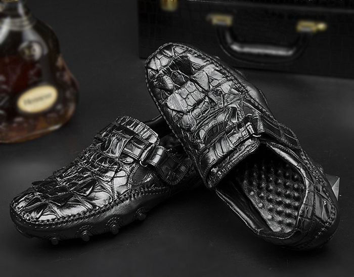 Black Genuine Alligator Shoes
