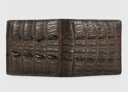 Brown Bifold Genuine Crocodile Wallet-Exhibition