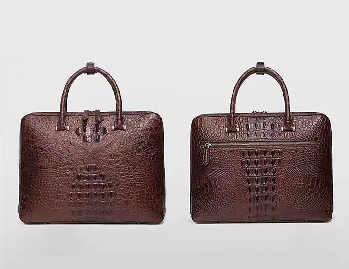 Brown Fashion Crocodile Leather Bags for Men