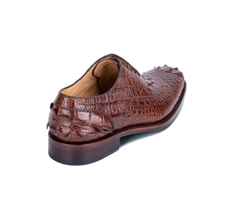 Brown Genuine Crocodile Leather Shoes-1