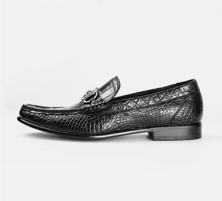 Mens Alligator Slip-On Loafer-Side