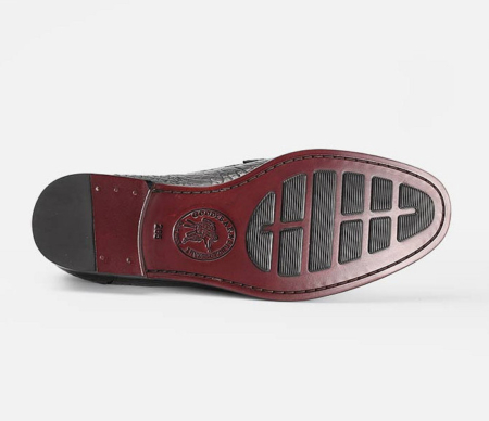 Mens Alligator Slip-On Loafer-Sole