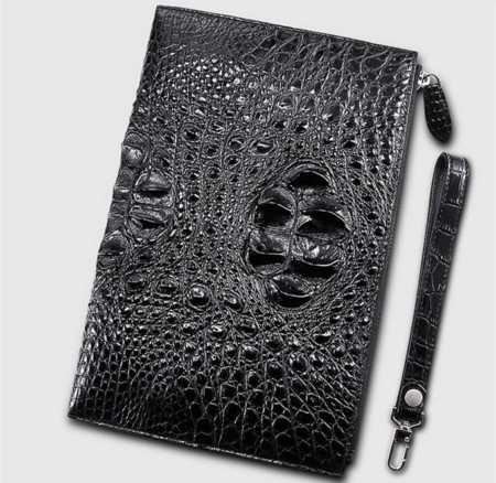 Casual Black Genuine Crocodile Wallet