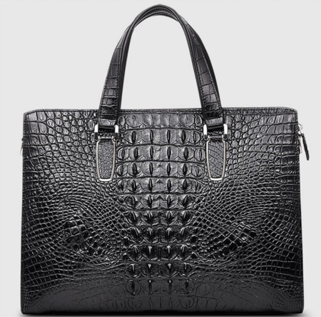 Casual Genuine Crocodile Bag,Crocodile Briefcase Laptop Bag for Men-Back