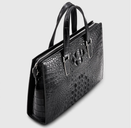 Casual Genuine Crocodile Bag,Crocodile Briefcase Laptop Bag for Men-Top