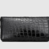 Classic Black Genuine Alligator Wallet-Left