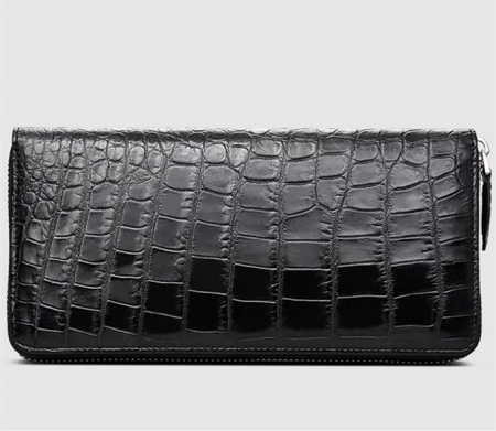 Classic Black Genuine Alligator Wallet-Right