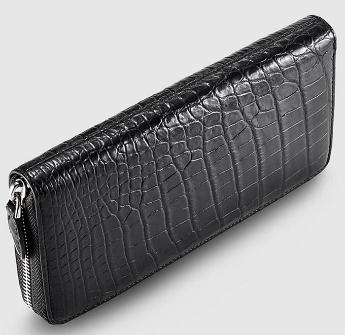 Men's Wallet ANTORINI Excellence in Black Genuine Crocodile