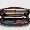 Classic Brown Genuine Alligator Wallet-Inside