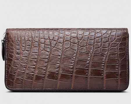Classic Brown Genuine Alligator Wallet-Left