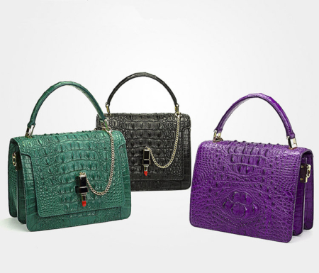 Classic Crocodile Handbag, Crossbody Handbag-Exhibition