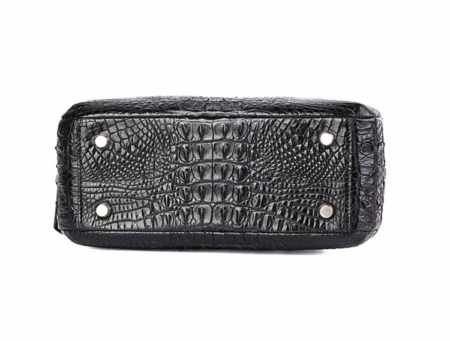 Classic Crocodile Top-Handle Handbag, Crocodile Evening Bag-Bottom