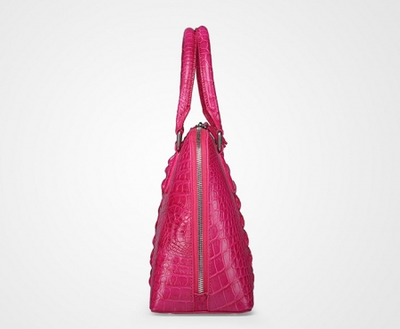 Classic Genuine Crocodile Handbag, Shoulder Handbag for Women-Side