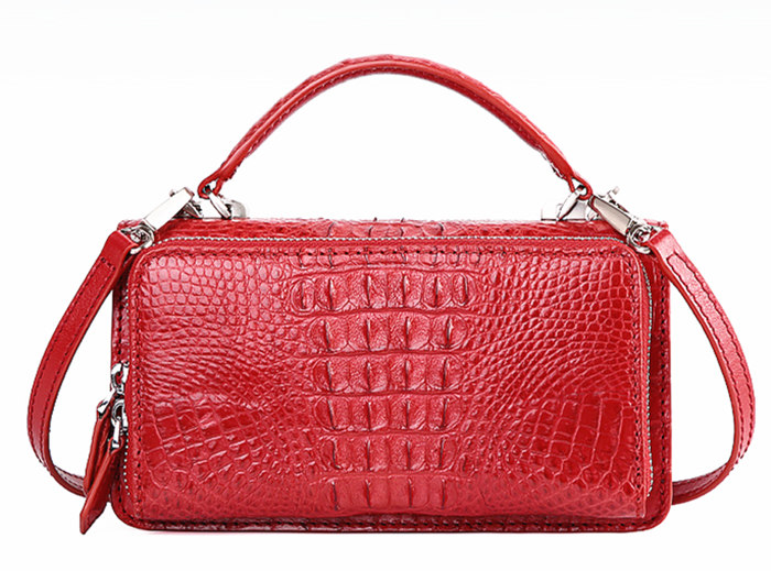 Crocodile Leather Clutch Evening Bag, Small Crocodile Leather Handbag ...