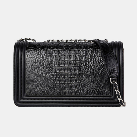 Crocodile Leather Purse, Crocodile Leather Clutch-Back