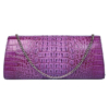 Crocodile Purse, Crocodile Shoulder Clutch-Back