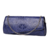 Crocodile Purse, Crocodile Shoulder Clutch-Dark Blue
