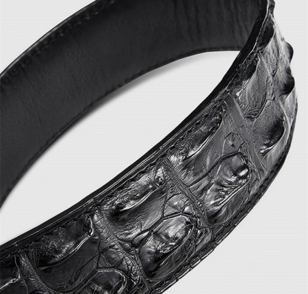 Elegant, Stylish Genuine Crocodile Belt-Black-1