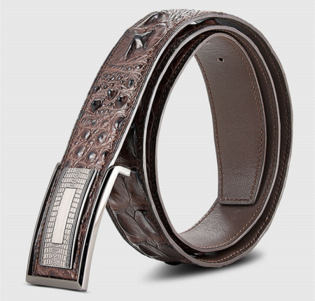 Elegant, Stylish Genuine Crocodile Belt-Brown