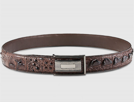 Elegant, Stylish Genuine Crocodile Belt-Brown-Lay