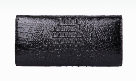 Evening Crocodile Purse, Crocodile Clutch Bag, Wrist Bag-Black-back