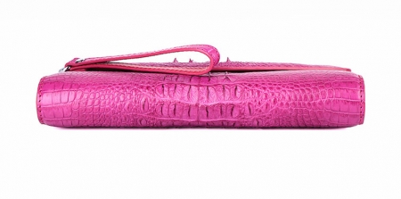 Evening Crocodile Purse, Crocodile Clutch Bag, Wrist Bag-Pink-Bottom