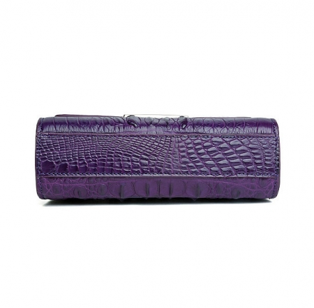 Fashion Alligator Crossbody, Shoulder, Purse-Purple-Bottom