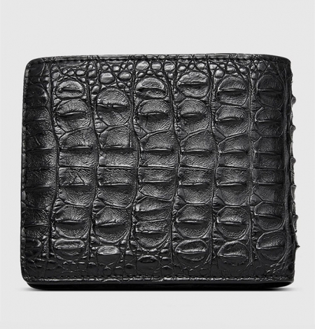 Fashion Bifold Genuine Crocodile Wallet-Back