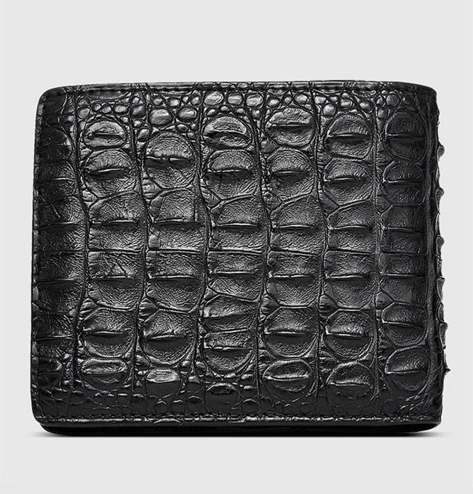 Men’s Casual Bifold Genuine Crocodile Wallet